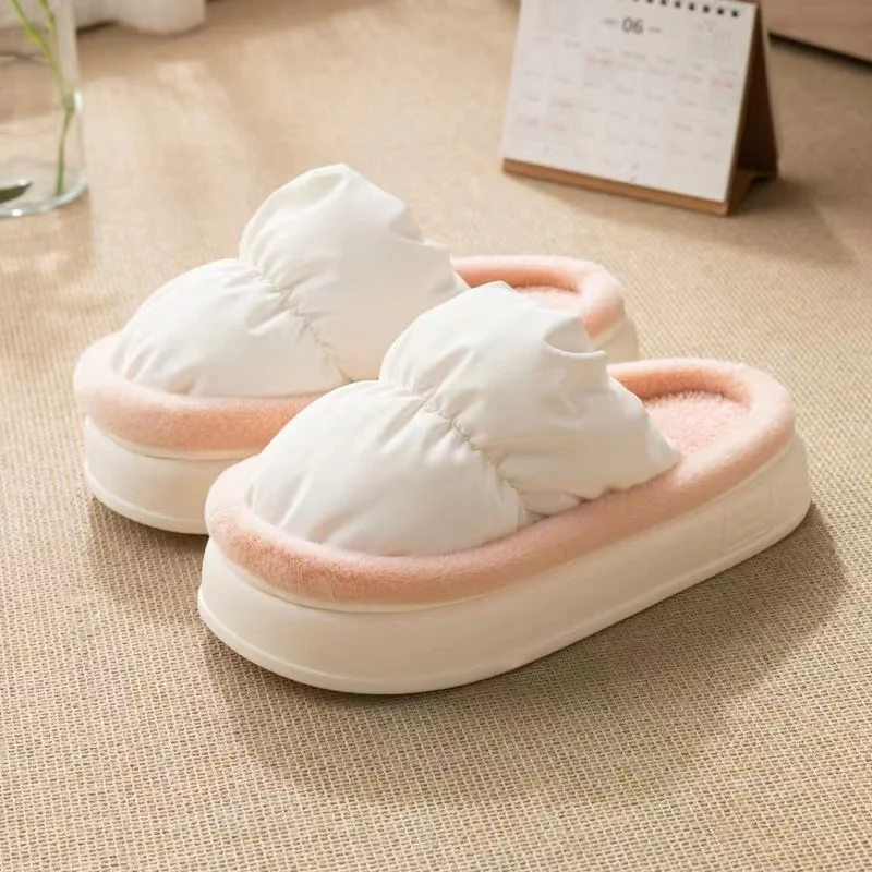 Winter New Thick Bottom Cotton Drag Women's Waterproof Fabric Face Home Series Anti slip, Silent, Comfortable and Warm