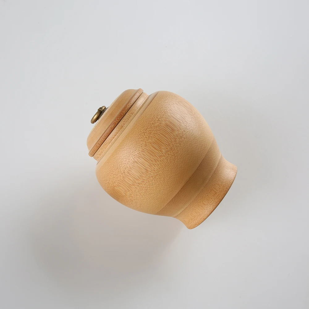 Креативная деревянная банка в форме тыквы из натурального бамбука коробка для