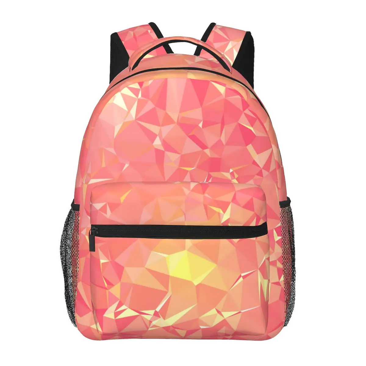

Geo Print Backpack Unisex Geometric Designs Lightweight Backpacks Polyester Aesthetic High School Bags Travel Colorful Rucksack