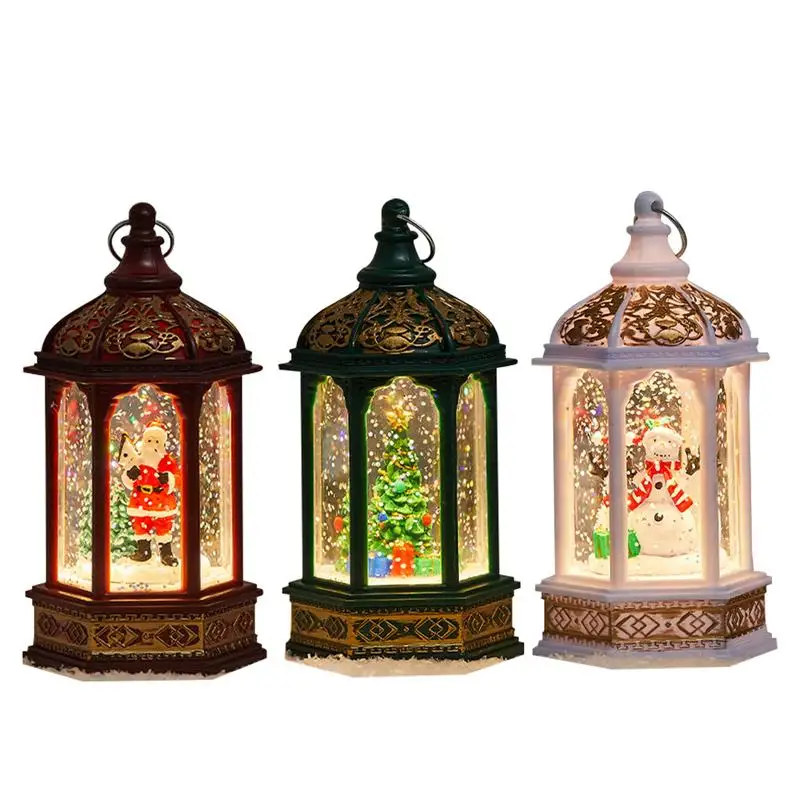 Веселые рождественские украшения Рождественский фонарь светодиодный глобус
