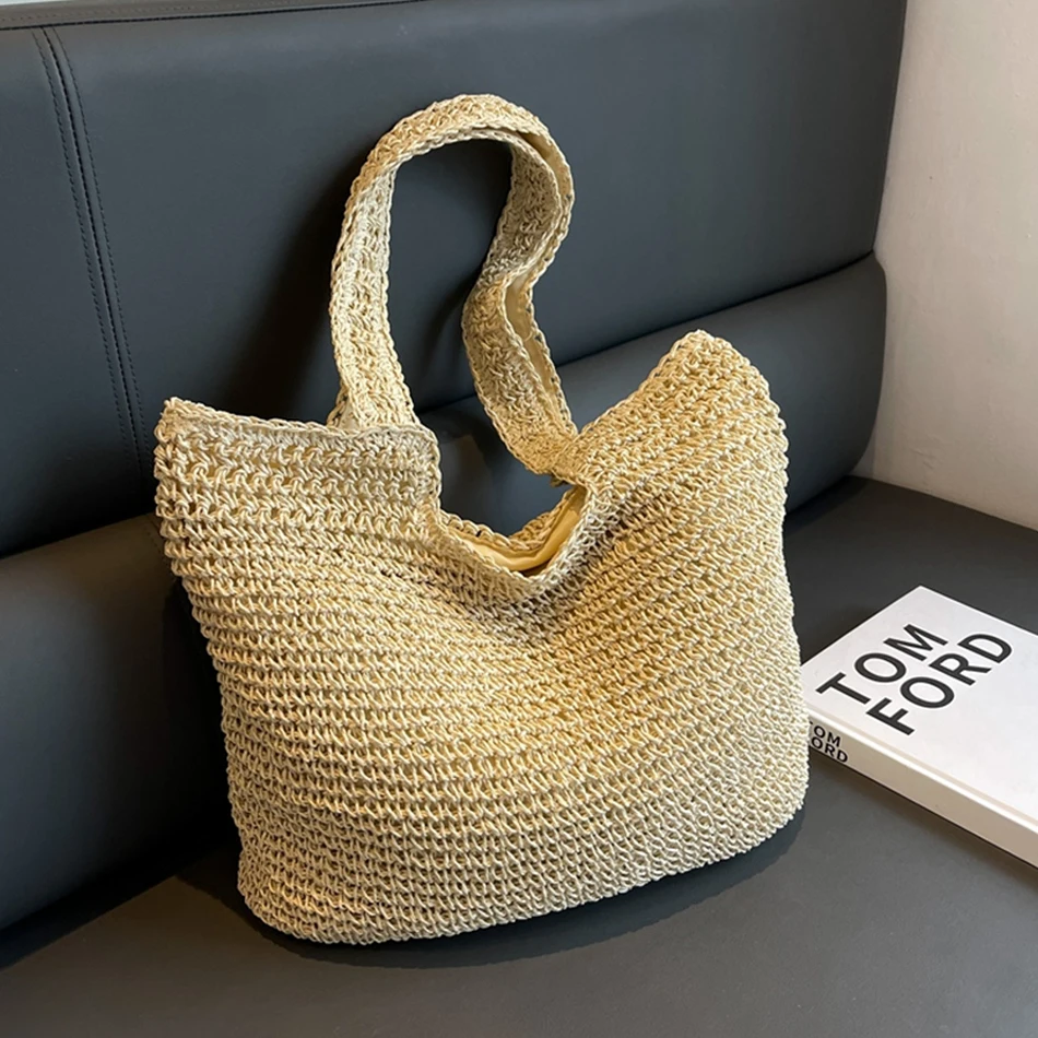 

Women's Handbags and Purses Designer Straw Woven Shoulder Bags Fashion Large Capacity Beach Bag Trendy Travel Shopper Tote Bags