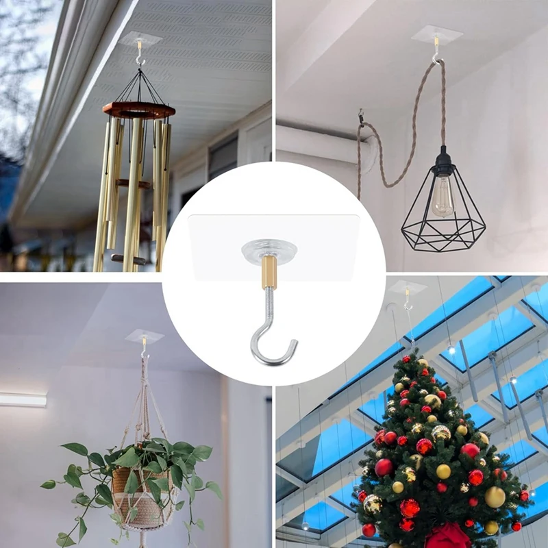 Клейкие потолочные крючки 10 упаковок крючков для потолочных вешалок липкие