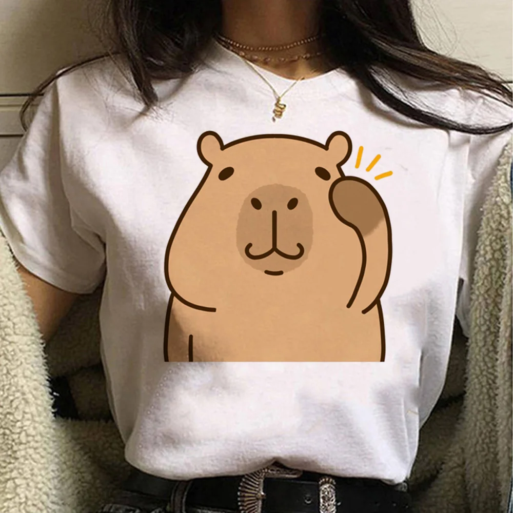 

Capybara top women comic funny manga tshirt female comic clothes