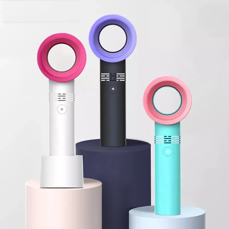 

Portable Bladeless Fan Handheld USB Rechargeable Mini Cooler No Leaf Eyelashes Dryer Cooling Outdoor Fan Air Cooler Fans Desktop