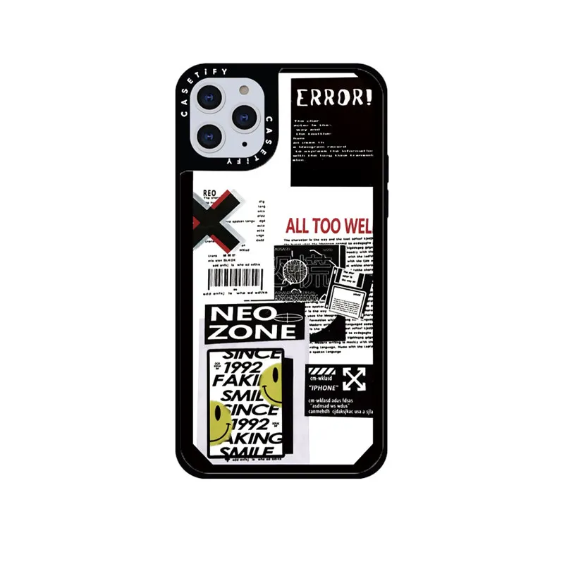 

CASETIFY ZONE Label Mirror Case For IPhone 11 12 13 14ProMax 11 12 13 14Pro XsMax XR 6 6S 7 8 SE 7P 8P 14 Plus Back Cover E0522