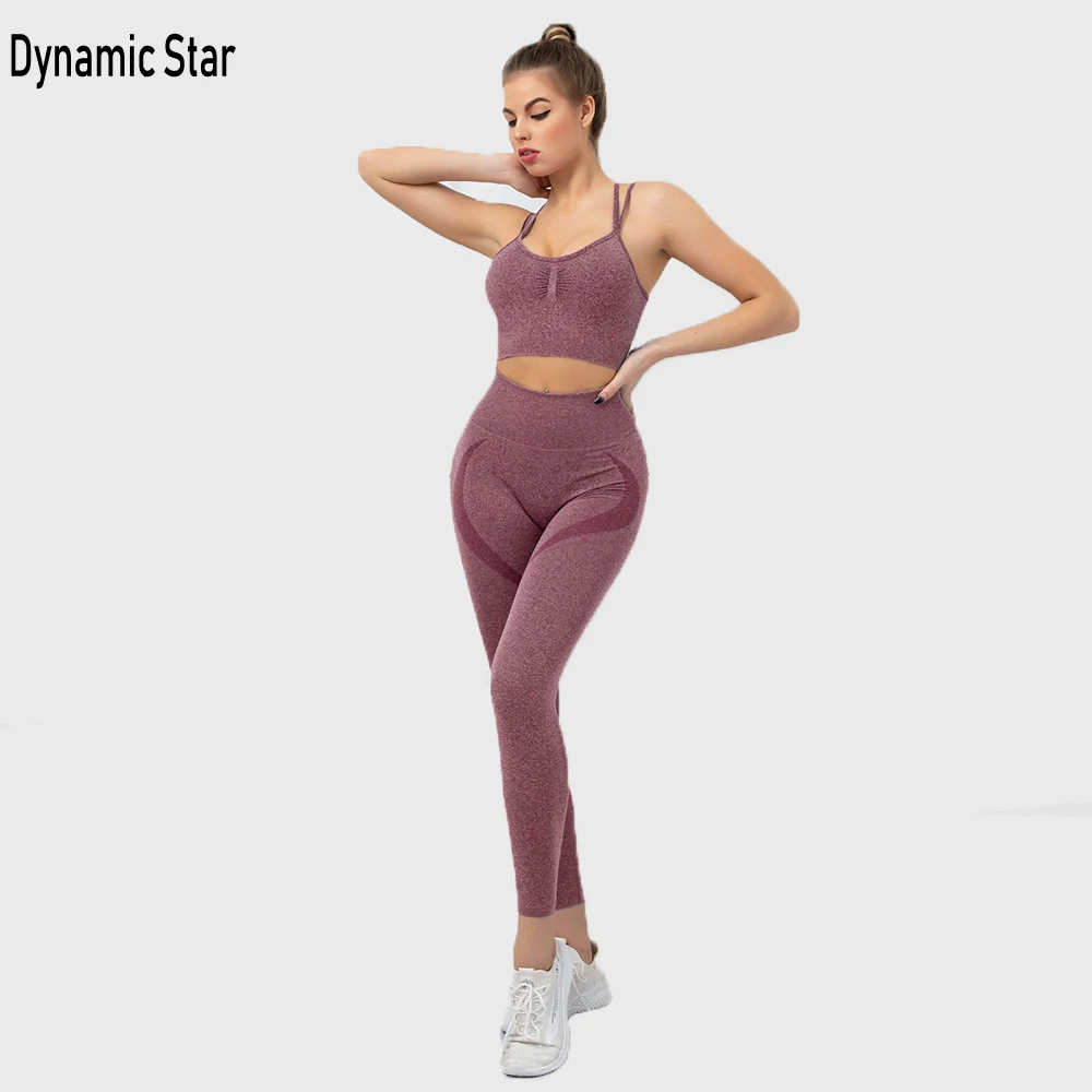 

Fitness Sports Suit Women Seamless Yoga Set Workout Clothes For Women Gym Wear 2PC Outfits Sports Bra Yoga Leggings Tracksuit