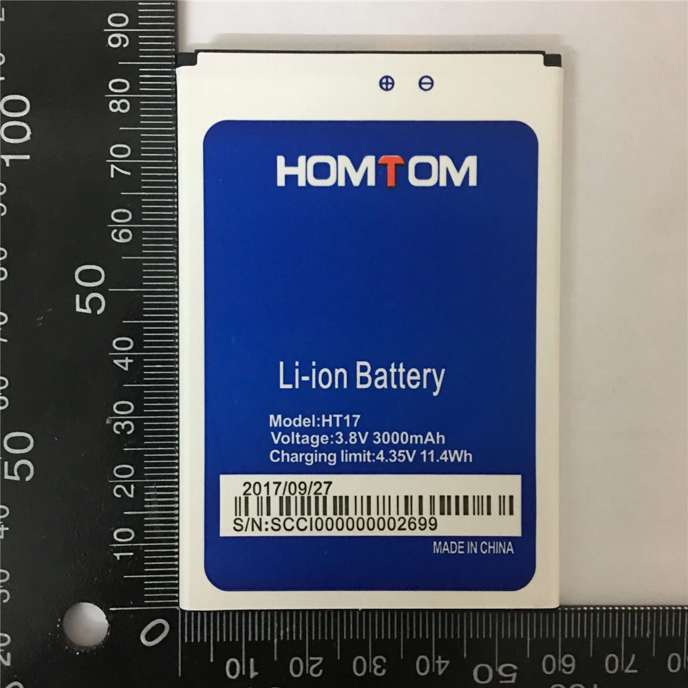 

HOMTOM HT17 100% Original Batteries Replecement Large Capacity 3000mAh Back-up Battery For HOMTOM HT17 Pro Smartphone