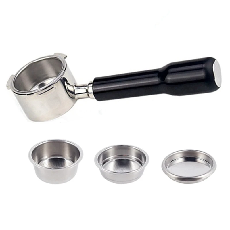 

51Mm Stainless Steel Coffee Machine Bottomless Filter Holder Portafilter Espresso Coffee Maker Plastic Handle Filter