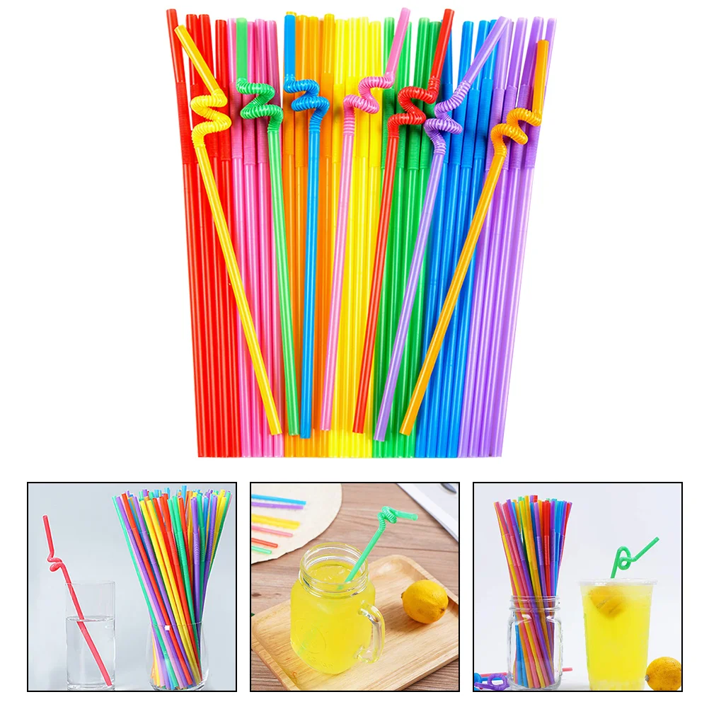 

400pcs Party Drink Straws Home Drinking Straws Disposable Straw Decorative Straws