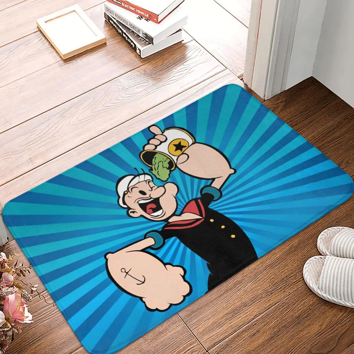 

Popeye The Sailor Man Cartoon Bath Non-Slip Carpet Eat Spinach Bedroom Mat Entrance Door Doormat Floor Decoration Rug