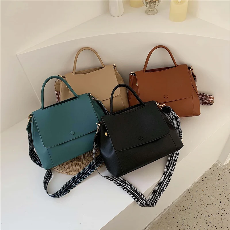 

Ladies Casual Big Bags 2023 New Style Ladies Bags Fashion Handbags Solid Color Leather Ladies Bags Designer Style Women's Bags