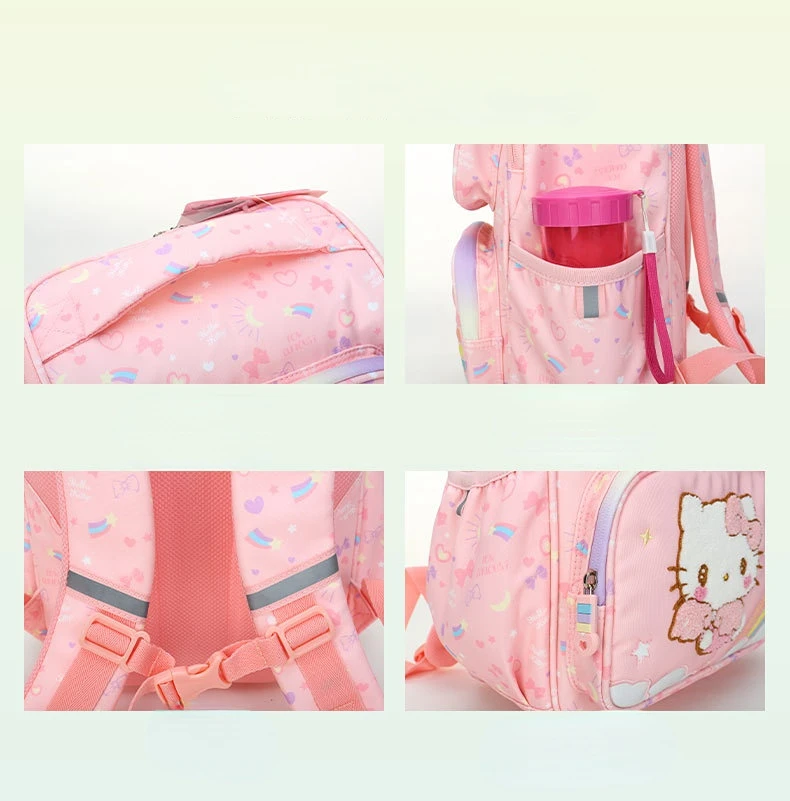 Hello Kitty Schoolbag Primary School Student Lightweight Burden Alleviation Girl Children Backpack Girl  backpacks