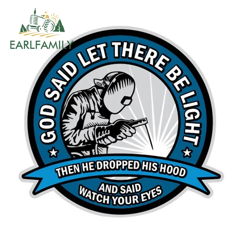

EARLFAMILY 13 см X 12,1 см для God Said Light, автомобильные наклейки, солнцезащитный крем, индивидуальные наклейки, устойчивые к царапинам, бампер, окна, автомобильная этикетка