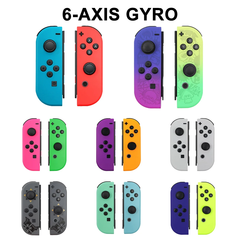 

1 Pair For Nintendo Switch JoyCon Controller Console 1 Pair Wireless Gamepad White L&R Shell Green Purple Yellow Pink Cover