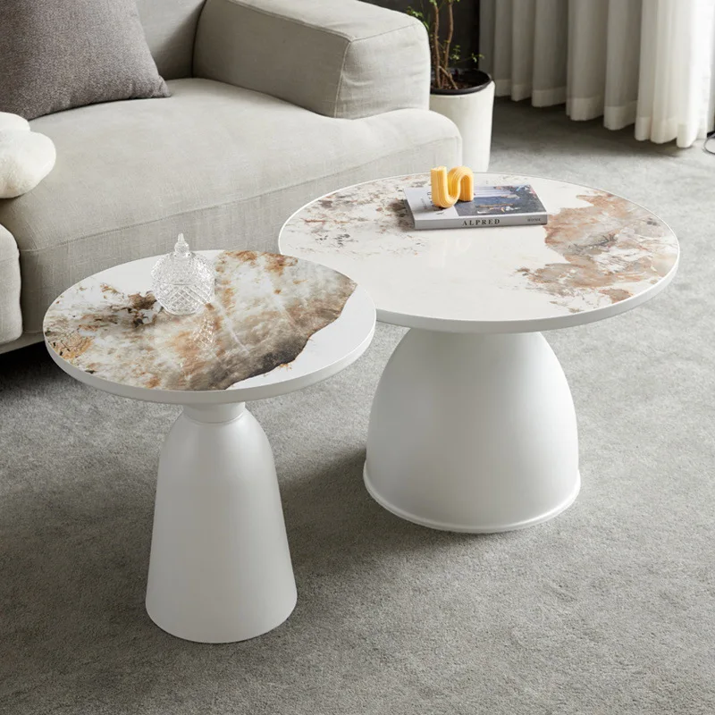 

Скандинавский кофейный столик для гостиной, дивана, боковой столик, простой круглый и креативный кофейный столик, домашний чайный столик для маленькой квартиры