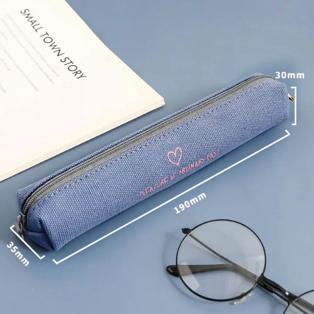 

Новая простая миниатюрная сумка для ручек, утолщенная холщовая Портативная сумка для хранения канцелярских принадлежностей, универсальный многофункциональный пенал маленькой емкости