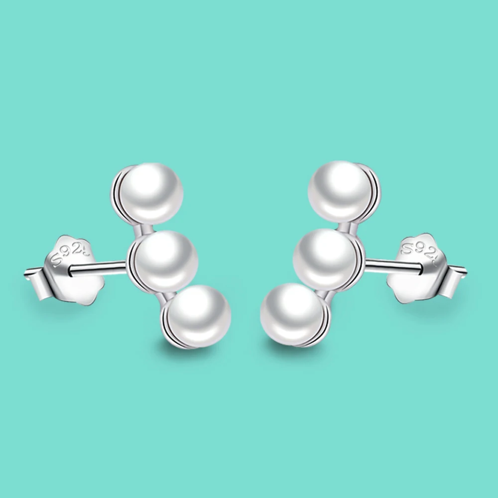 

Серьги-гвоздики из серебра 925 пробы с искусственным жемчугом