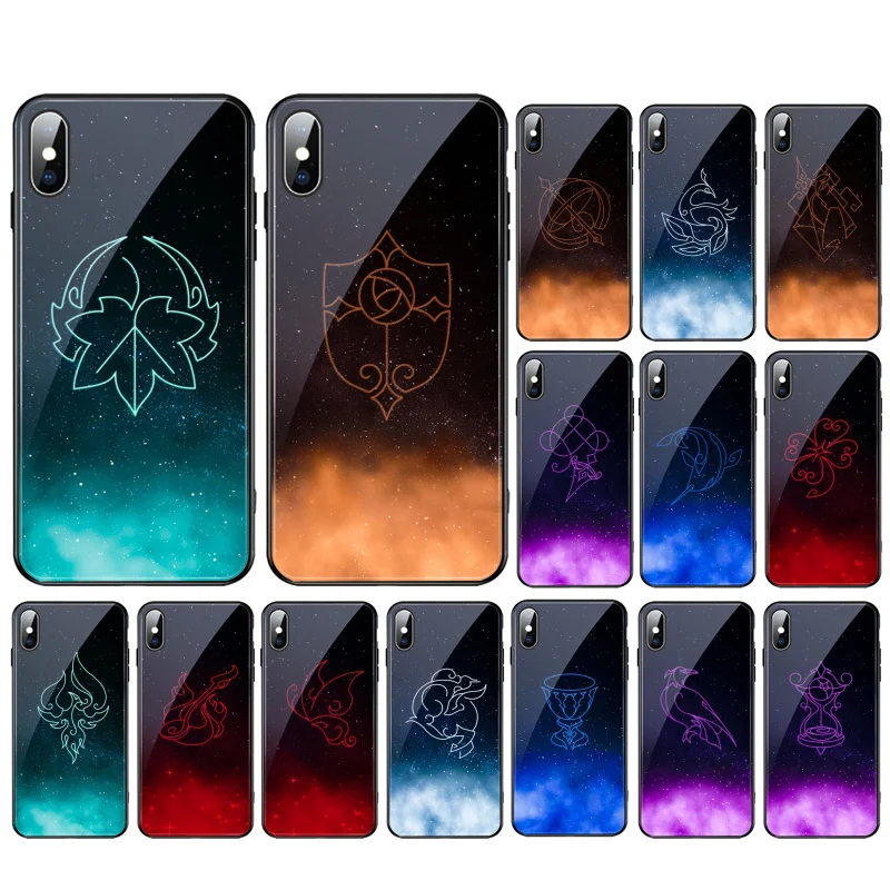 

Genshin Impact Constellation Funda Cell phone case For iphone 13 Pro Max 12 11 Pro Max XS XR X 8 7 Plus SE2 Mobile Phones Case
