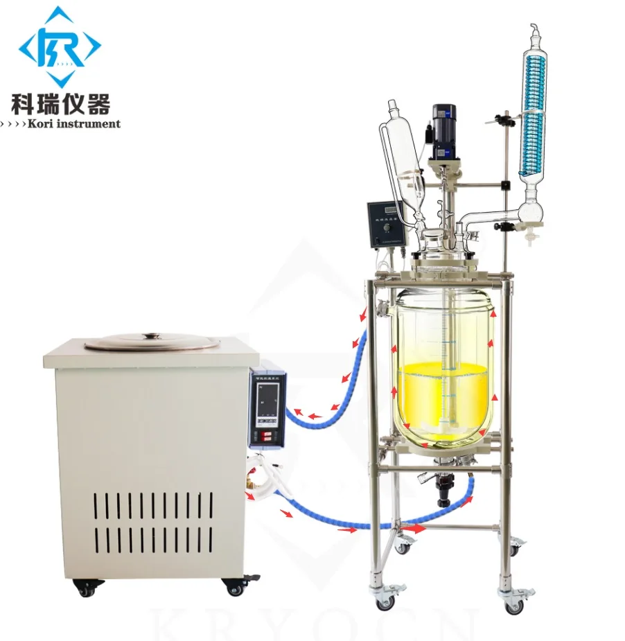 

CE Mixing Reaction Reflux Distillation Ammonia Double Layer Glass Reactor