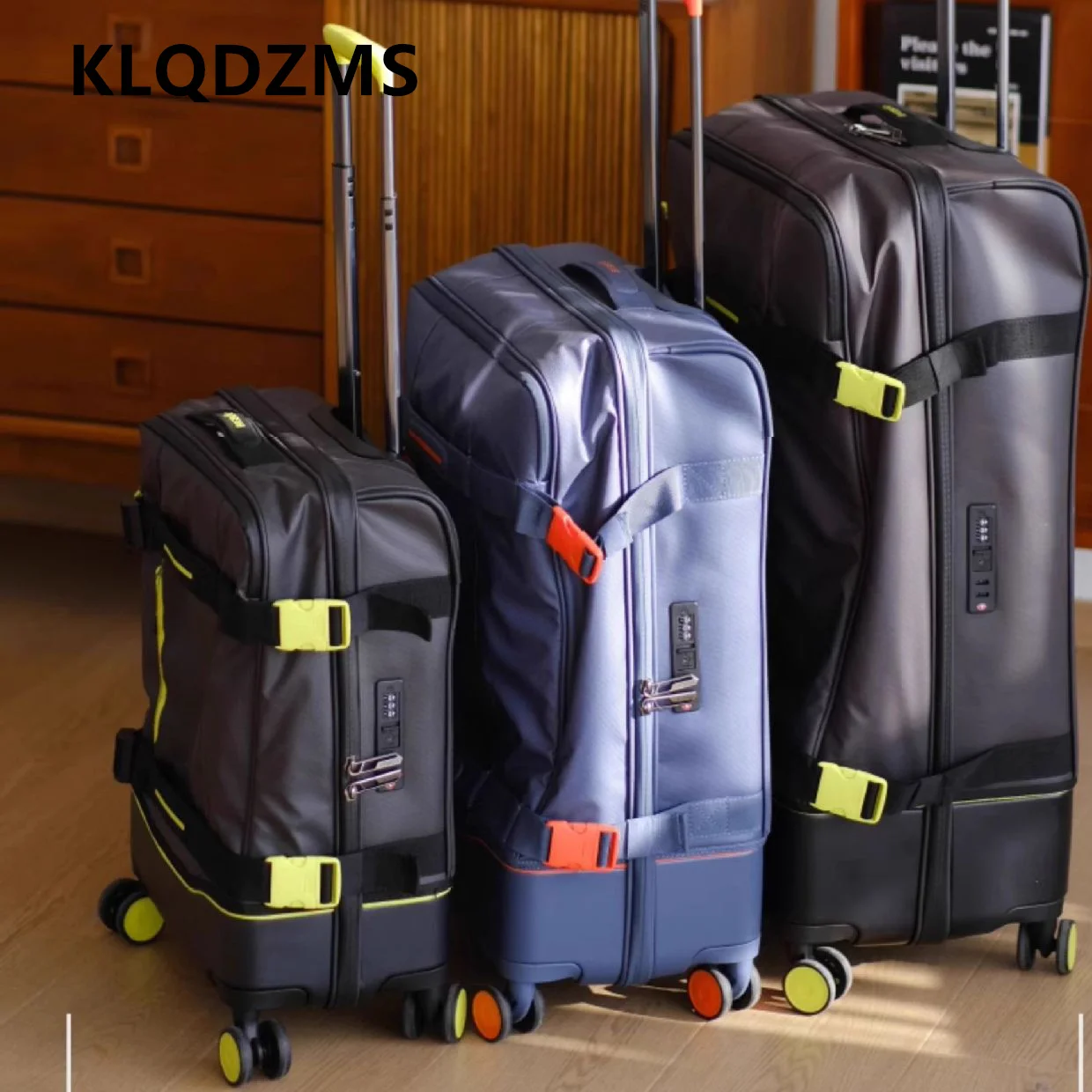 Фото KLQDZMS чемодан на колесиках из ткани Оксфорд, посадочная коробка 20 