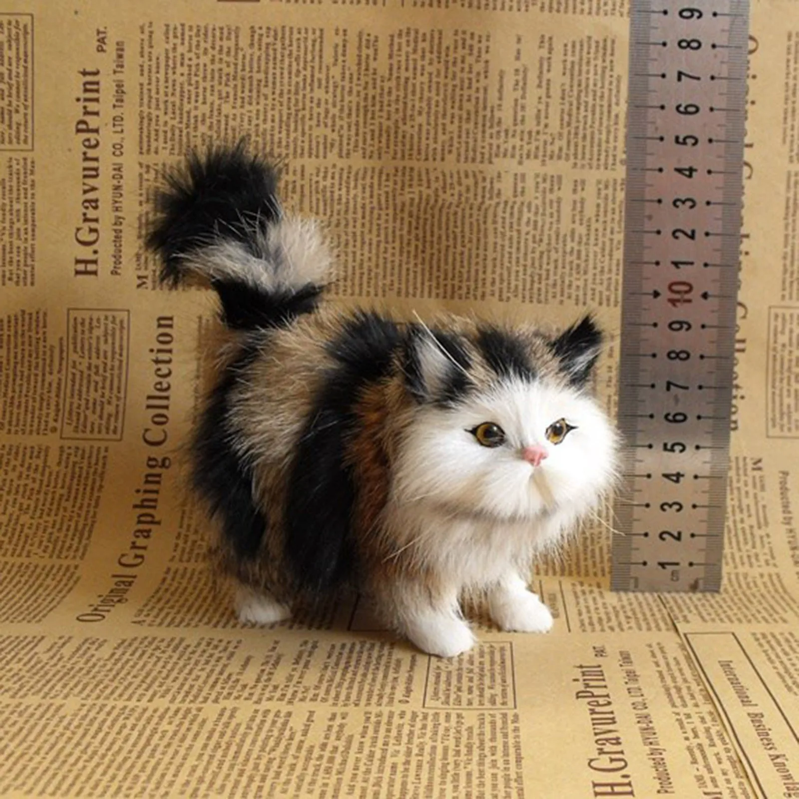 Мягкие игрушки Кот-имитация Кукла Детская игрушка Котенок Модель Фальшивое животное Подарки на День рождения.