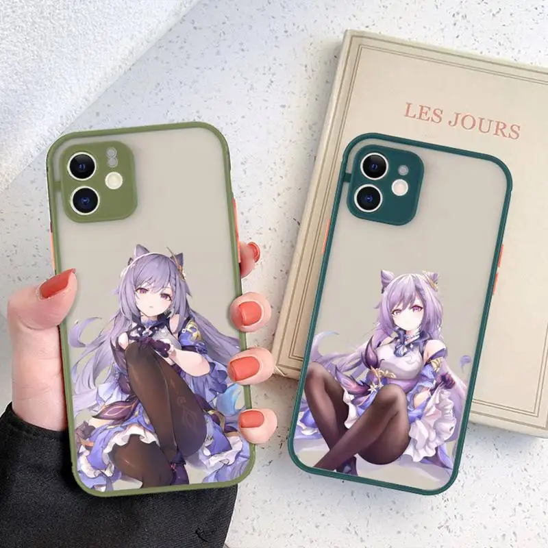 

Keqing Genshin Impact GAME Phone Case matte transparent For iphone 11 12 13 6 s 7 8 plus mini x xs xr pro max cover