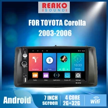 7 Inch 2 Din Car Radio For Toyota Corolla 2003 2004 2005 2006 Android Auto Stereo Multimedia Player Head Unit with Frame