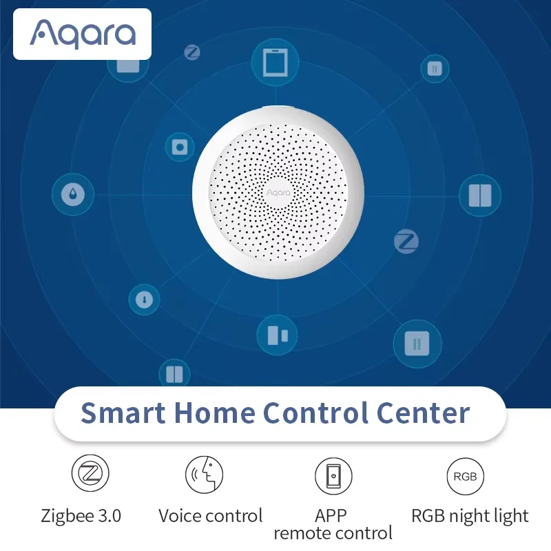 Фото Aqara M1S Hub E1 Шлюз со светодиодным RGB ночником ZigBee Wi-Fi 2,4G Siri Голосовой пульт дистанционного управления Домашняя работа Приложение Mijia HomeKit №4