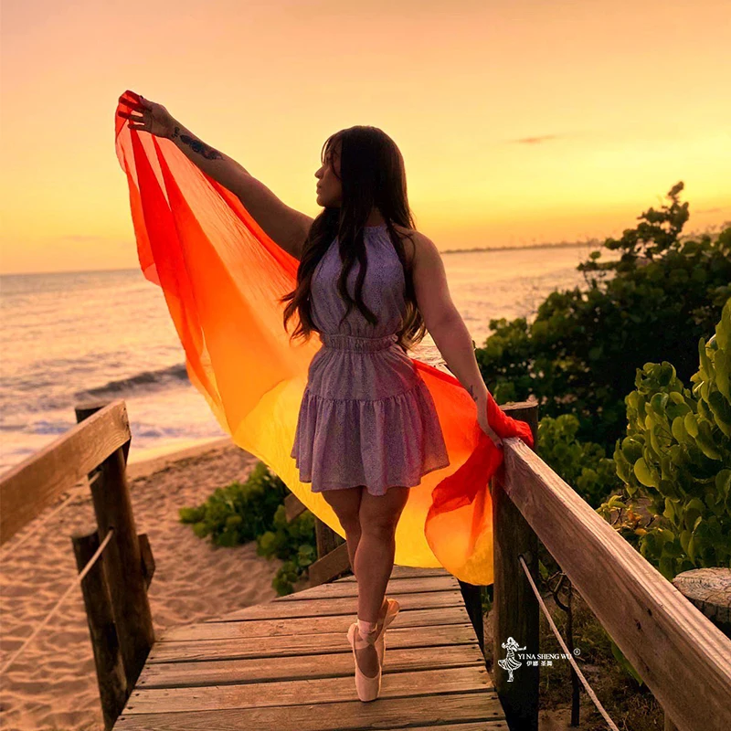 Женский Шёлковый платок для танца живота 100% x 250 см |