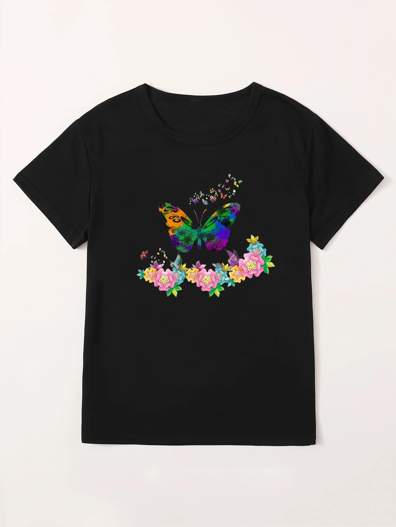

Butterfly Pastel Goth Clothes for Ladies on Offer Female T Shirt Women White Crop Top Y2k Oversize Women's T-shirt 2022 Year Ami