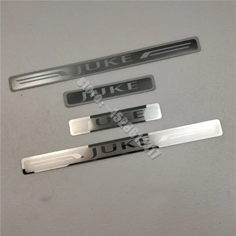 

Для Nissan Juke F15 F16 2010 2012 2013-2024 Стайлинг автомобиля из нержавеющей стали, накладка на порог, защита, декоративная