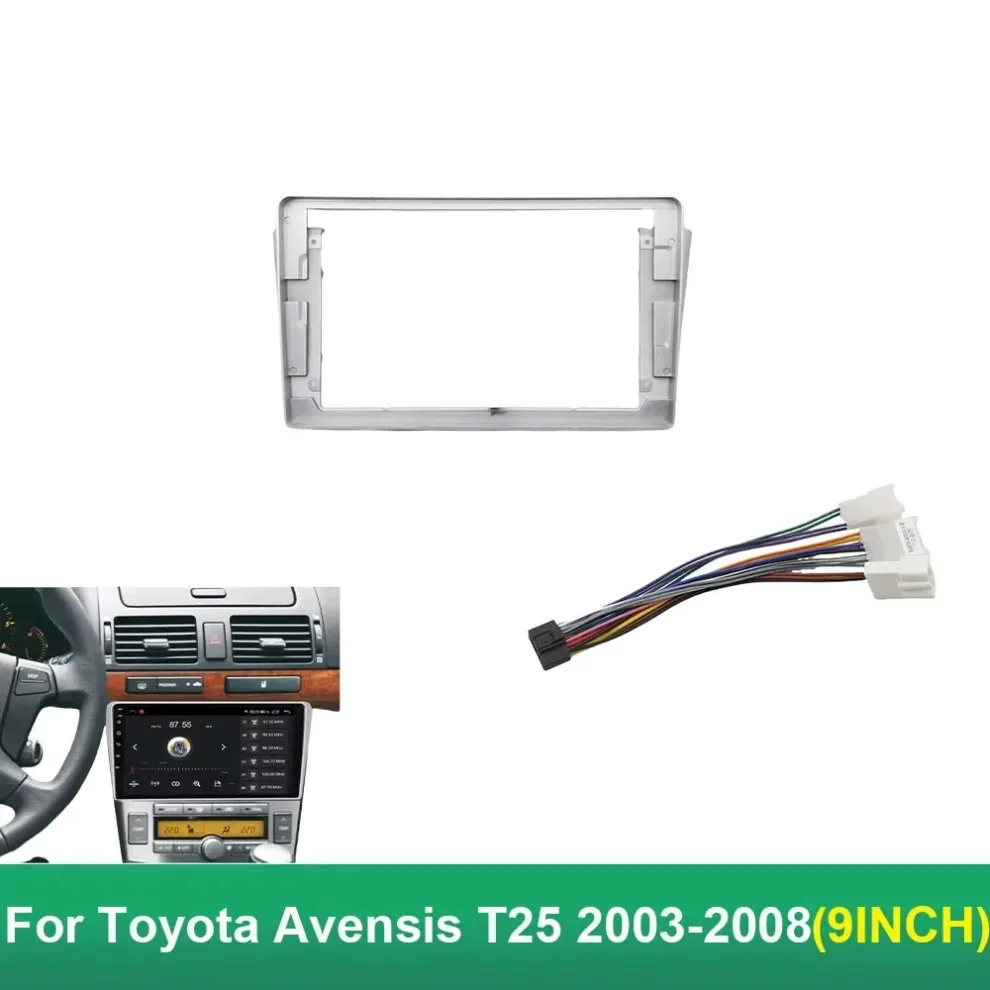 Фото Android радио автомобильный DVD-плеер автомобильная рамка фасция для toyota avensis 2002-2008 автомобильная видеопанель лицевая панель провод питания №5