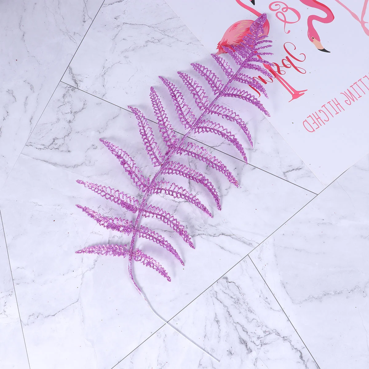 

Leaves Artificial Christmas Fern Fake Faux Boston Greenery Leaf Branches Decor Tree Glitter Persian Simulation Dried Table Picks