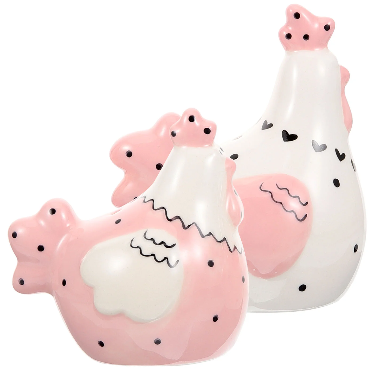 

2 Pcs Easter Tableware Cutlery Small Salt Shakers Spice Bottles Sugar Lecythus Ceramics Jars Seasoning Container Pepper Storage