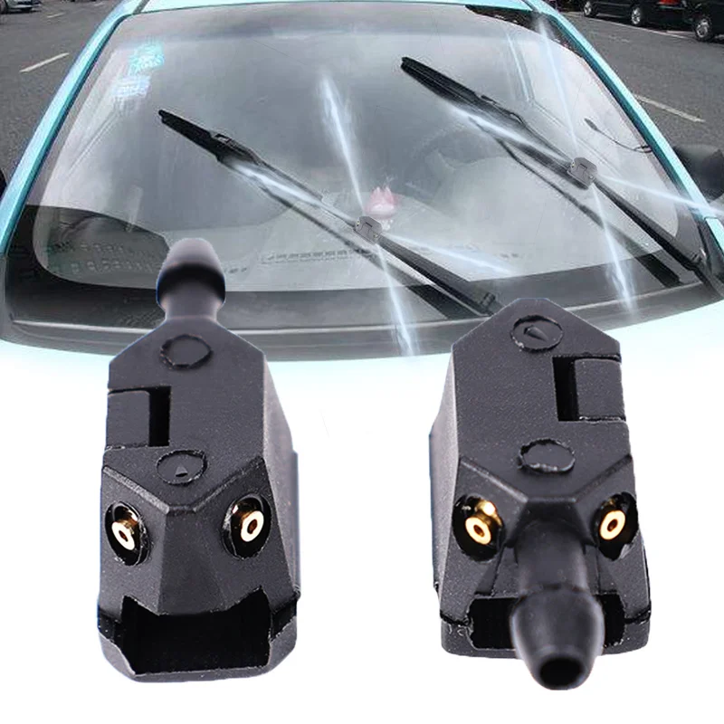 

2 Pcs General Motors Windshield Washer Car Wiper Spray Nozzles Mounted On 8mm 9mm Arms Adjustable 4-Way Upgrade