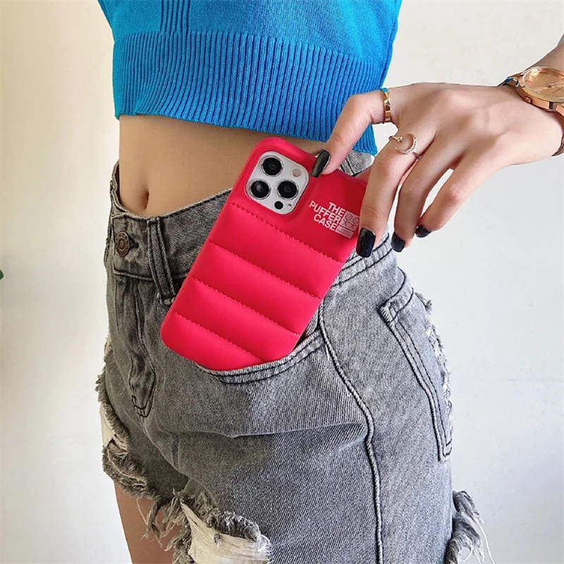 Чехол-пуховик для Apple IPhone 11 12 13 Pro Max X XR XS 7 8 Plus SE 2020 | Мобильные телефоны и аксессуары