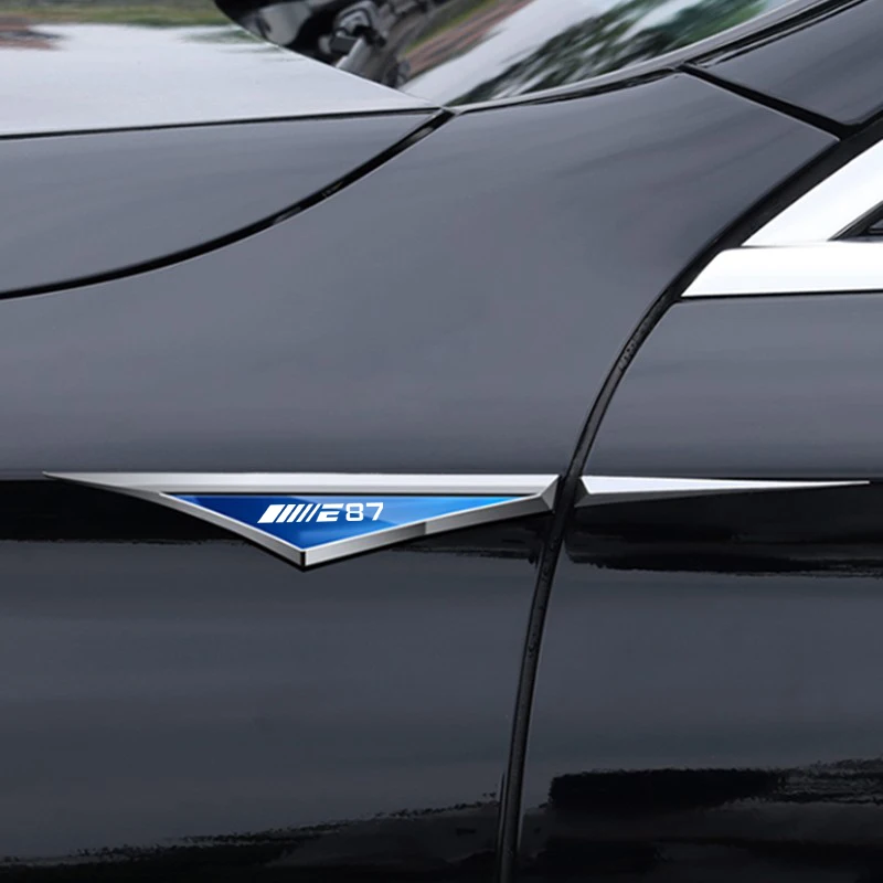 

2pcs/Set Car Fender Stainless Steel Sticker Decals Emblem Exterior Decorate for bmw E87car Accessories