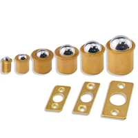 10pcslot brass plated closet door drive in ball catch w strike plate ball catch door hardware for closet cabinet furniture