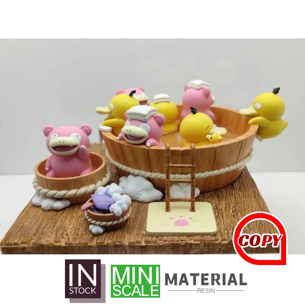Фото [В наличии] Миниатюрная фигурка [Копия BKW] – Slowpoke Psyduck Bath Split2 №3