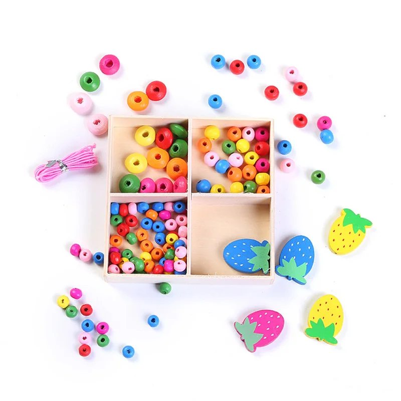 

Children Beads Plum Blossom Box Set DIY Handmade Bead Toy Necklace Building Kit Girl Weaving Bracelet Jewelry Making Toy Gift