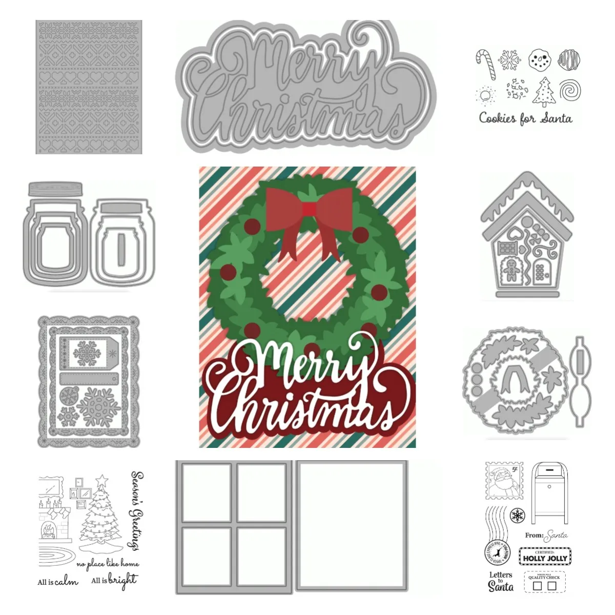 

Exquisite Christmas Collection Metal Cutting Die And Stamps New Arrival 2022 Diy Molds Scrapbooking Paper Making Cuts Crafts
