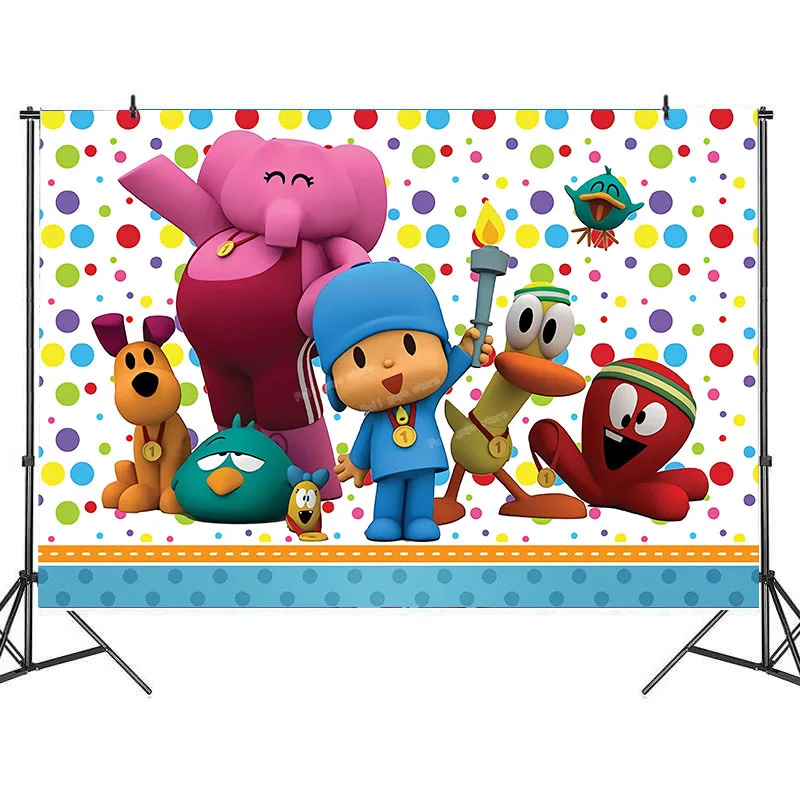 Pocoyo декорации из мультфильма аниме дурная печать фотография День Рождения Декор