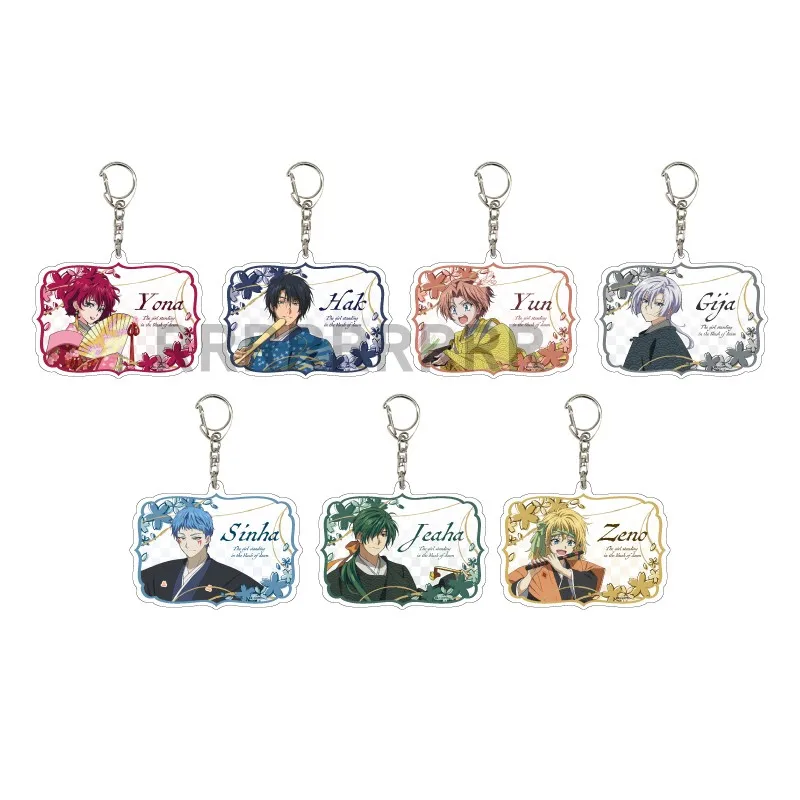 

Yona of the Dawn Keychain Figure Doll Anime Akatsuki no Yona Yun Son Hak Su-Won Acrylic Keyring Bag Pendant for Gift