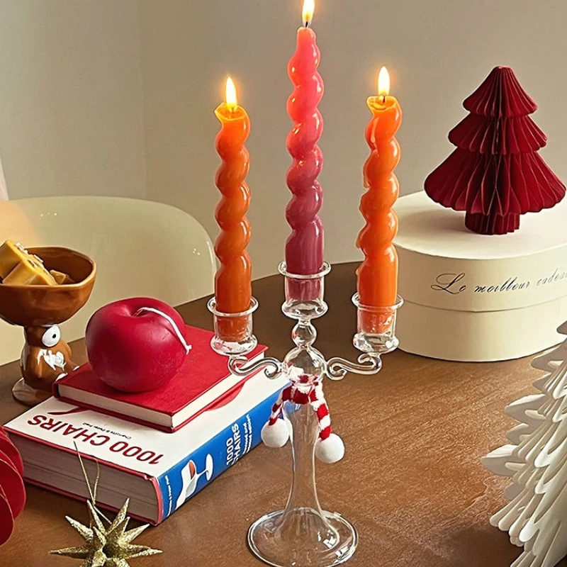 Holiday Candle Stick Wedding Christmas Three-headed Candle Holder