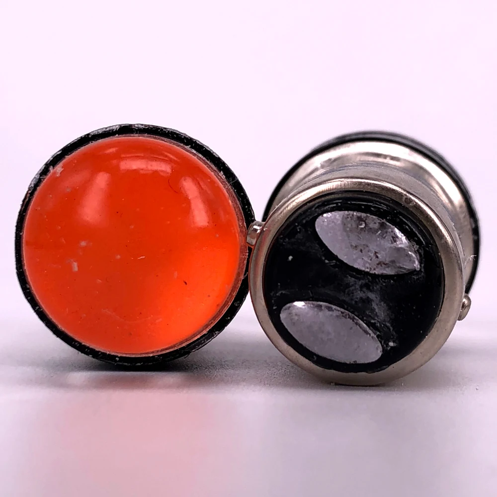 50 шт. Стайлинг автомобиля 12 В S25 1 светодиод 1157 стробоскоп BA15D COB Кристальные огни силиконовый материал белый красный