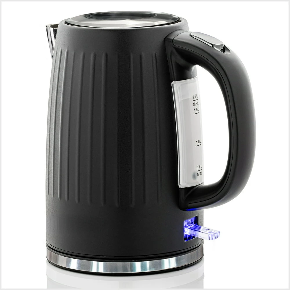 

Steel Kettle Hot Water Boiler 1.7 Liters 1750W Fast Boiling BPA Free with Automatic Shut Off & Boil Dry Protection Portable Ins