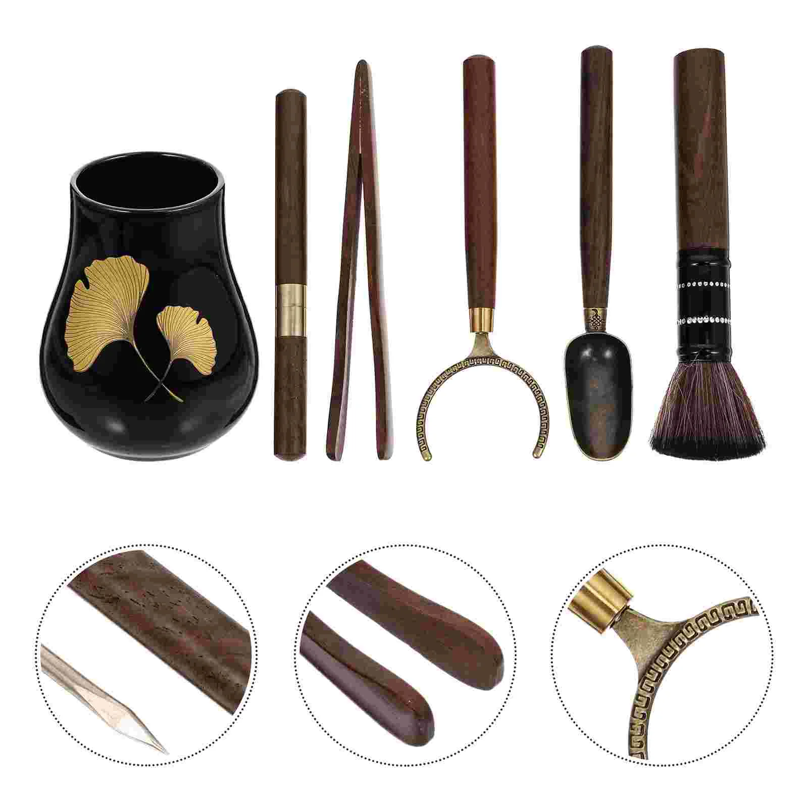 

Tea Making Kit Kung Fu Tea Accessories Kung Fu Tea Supplies for Home (Black)