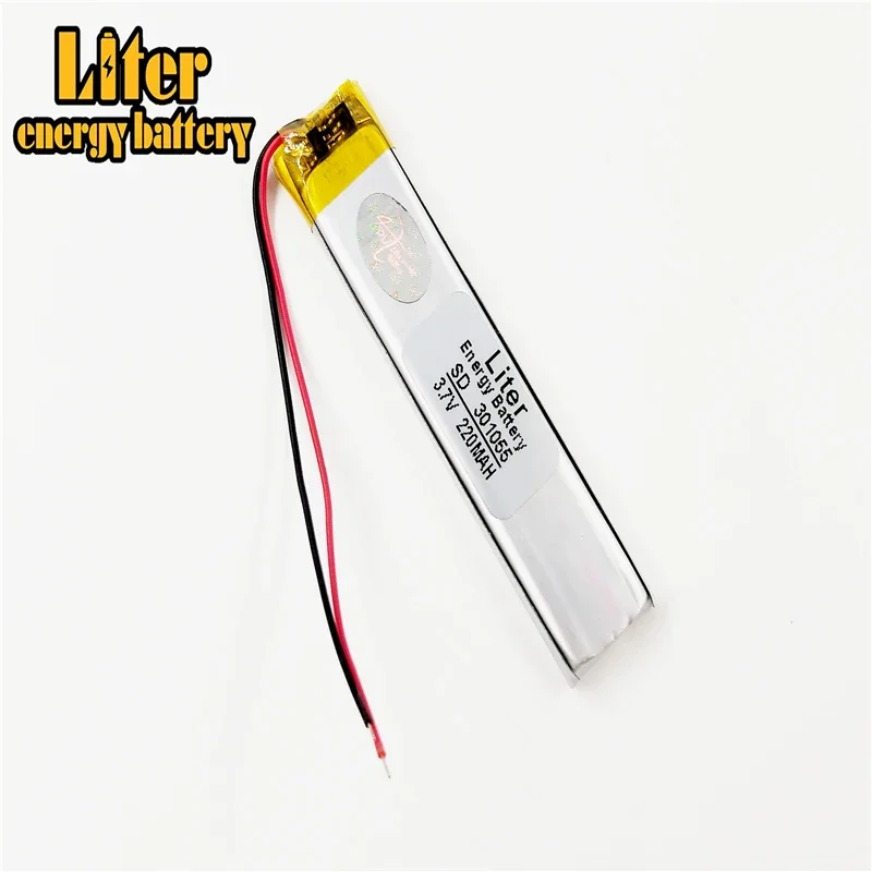 3 7 V 220mAh 301055 литиевая полимерная аккумуляторная батарея для Mp3 MP4 MP5 GPS mobile bluetoot |