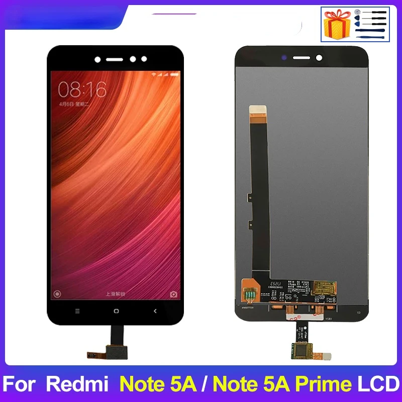 

Дисплей 5,0 дюйма для XIAOMI Redmi Note 5A, сенсорный экран, дигитайзер для Redmi Note 5A Prime Y1 / Y1 Lite, сменный ЖК-дисплей в сборе