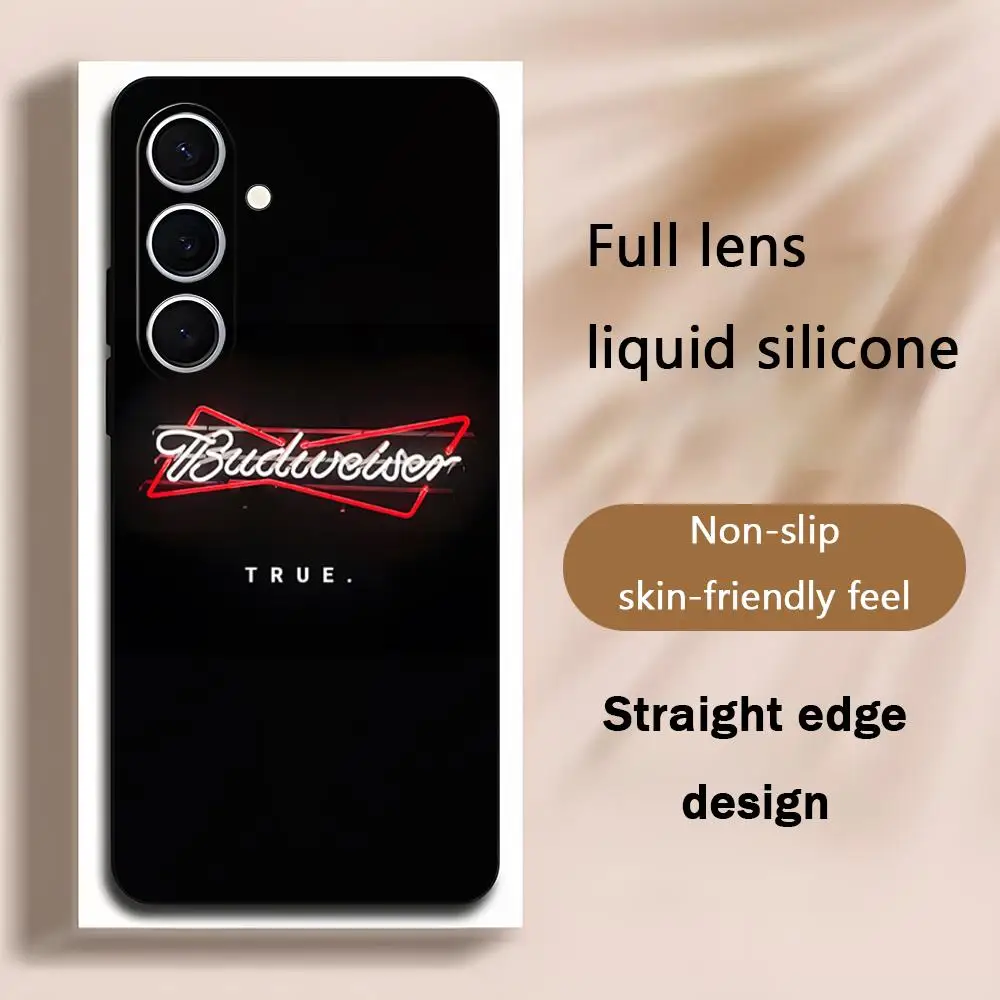 Чехол для телефона Beer Crown B-Budw-eiser Cool Samsung Galaxy S25 S24 S23 S22 S21 S20 Plus Ultra Note20 мягкий черный